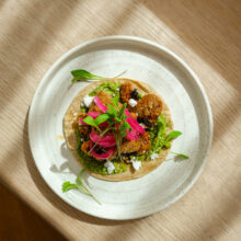 chicharrones taco from above